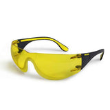 Moldex Adapt Industrial Safety Glasses 5002_-1, offered in yellow tint with black arms, designed with a curved style for maximum eye and UV protection.