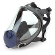 The Moldex 9000 Series Full Mask Respirator, designed by Moldex, features a transparent visor and adjustable straps for superior face protection. This ergonomically designed asbestos mask includes a filter attachment point on the front to ensure both safety and comfort.