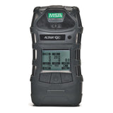 The MSA Altair 5X Multigas Detector Kit 1011692, from MSA, boasts a black design with a green logo at the top. Its display provides readings of measurements such as oxygen levels, supported by state-of-the-art XCell Sensor Technology. The control buttons below the screen enhance its durable exterior for optimal functionality.