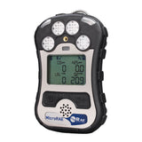 The RAE Systems MicroRAE 4-Gas Diffusion Monitor M031-1111-200 is a handheld wireless detector with a digital display for real-time CO, H2S, LEL, and O2 readings. It integrates with the Honeywell ConneXt Safety Ecosystem for enhanced connectivity.