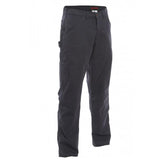 A pair of navy NSA DRIFIRE FR dungarees are displayed against a white background. These flame-resistant workwear pants feature side pockets, a straight leg cut, and a button and zipper closure at the waist, combining style with essential safety features.