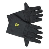 The Oberon TCG40 Series Ultralight Arc Flash Gloves, featuring the model number TCG40-GLOVE, are laid out flat with one glove slightly overlapping the other on a plain white background. The gloves, displaying "40" in yellow on a black surface, offer crucial protection for electrical workers.