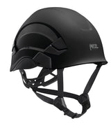 The Petzl VERTEX Comfortable Helmet Canada Version A010BA0_ offers a sleek design in black with adjustable straps, making it the perfect modular work helmet for any task. Adorned with the iconic Petzl logo, this helmet guarantees both safety and style on the job.