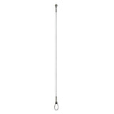 Displayed against a plain white background, the Petzl WIRE STROP Steel Anchor G200AA0_ by Petzl captures attention with its long, thin white rod featuring metallic end attachments. With a loop at one end, it brings to mind other galvanized steel anchor tools.