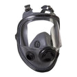The PIP North Full Respirator Facepiece - Medium/Large 54001 by PIP is a black, full facepiece mask with a clear visor, adjustable straps, and two front filter ports for reliable protection against airborne particles.