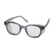 Introducing the PIP Traditional Spectacle Safety Glasses 249-5907-40, a pair of translucent gray square glasses equipped with side shields. These safety glasses meet ANSI Z87.1+ standards and come with anti-scratch lenses for enhanced durability, courtesy of PIP - Protective Industrial Products.