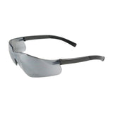 A pair of stylish PIP Zenon Z13 Anti-Scratch Safety Glasses featuring a rimless design with dark tinted lenses and black arms, enhanced by an anti-scratch coating for excellent outdoor protection and style.