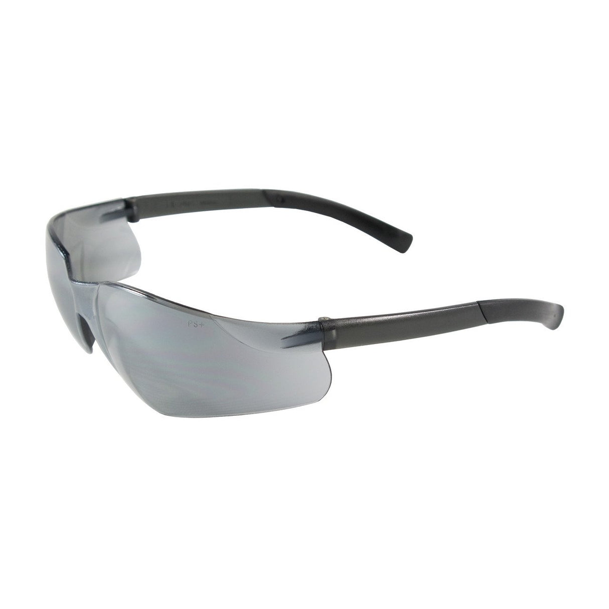 Introducing the PIP Zenon Z13 Anti-Scratch Safety Glasses by Protective Industrial Products, designed with a sleek, rimless and wraparound look. These stylish safety glasses feature dark-tinted lenses and streamlined dark gray frames, offering excellent eye protection with an anti-scratch coating. Available in boxes of 12.