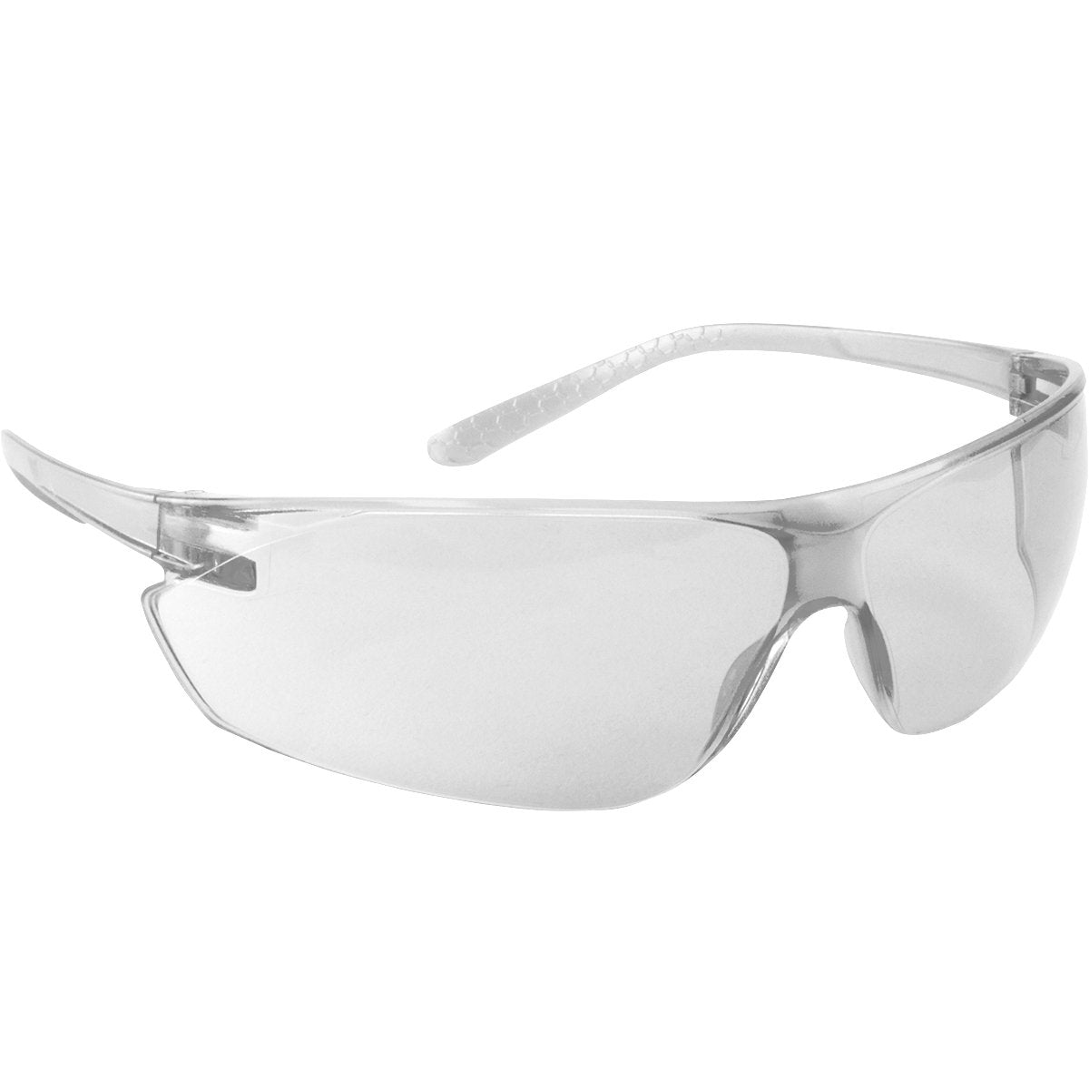 The PIP Zenon Ultra-Lyte Anti-Scratch Safety Glasses 250-14-000_ from Protective Industrial Products feature clear, wraparound lenses with an anti-scratch coating and curved arms for optimal eye protection. Lightweight and durable, they are perfect for any situation that demands reliable safety eyewear. Each box contains 12 pairs of glasses.