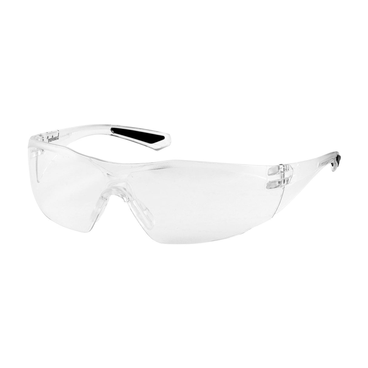 The PIP Pulse Safety Glasses with FogLess 3Sixty Coating, featuring slightly curved lenses and black-tipped temples, provide premium protective eyewear.