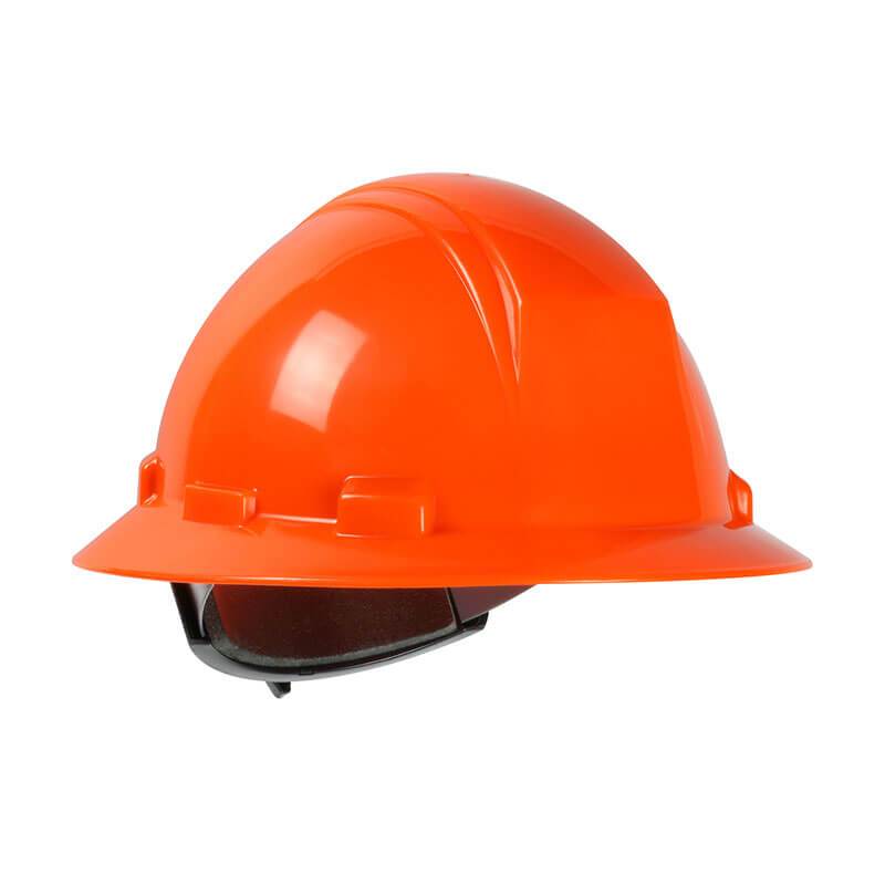 A PIP Dynamic Kilimanjaro Full Brim Hard Hat, featuring an HDPE shell, is showcased isolated on a white background.