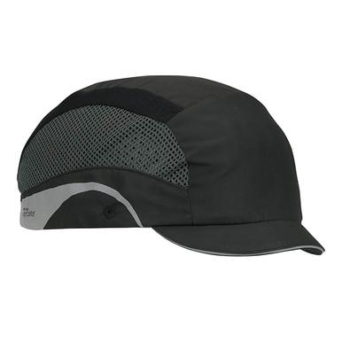 A blue cycling cap with mesh ventilation on the sides and a micro brim. Reminiscent of a JSP HardCap Aerolite Baseball Bump Cap, made by PIP - Protective Industrial Products, it offers added style with its sleek design.