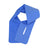 Introducing the PIP EZ-Cool Evaporative Cooling Neck Wrap in blue by Protective Industrial Products, which features a textured surface and an elongated design. This neck wrap includes a rectangular cutout in the center for easy wearing or application, crafted from innovative PVA Cooling Material to provide a refreshing cooling sensation.