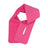 The PIP EZ-Cool Evaporative Cooling Neck Wrap by Protective Industrial Products is designed in a bright pink paper scarf format featuring a subtle diamond pattern and a slit in the middle. This disposable protective cover provides an added cooling sensation, thanks to its evaporative cooling technology made from PVA cooling material.