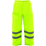 The PIP Boss Class E Insulated Hi Vis Waterproof Pant 3NR4000 by Protective Industrial Products is designed for maximum visibility in any weather. These neon yellow pants include reflective stripes near the ankles and an elastic waistband, ensuring you stay visible and comfortable.