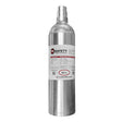 A tall, silver PK Safety RKI Equivalent 4 Gas Calibration Gas Mix cylinder (60L), labeled for RKI GX-2009, with a detailed top valve—ideal for calibrating RKI 4 gas monitors or gas detectors.