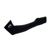 The Pyramex CS1 Series Cooling Sleeve is a black protective sleeve adorned with the Pyramex Safety logo. Made from a nylon/spandex blend, it is designed for safety and comfort, stretching from the wrist to above the elbow while providing UPF 50 protection.