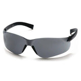 A pair of sleek, black wraparound sunglasses featuring dark tinted lenses and black temple arms that provide UV protection. The design is modern and sporty, akin to the Pyramex Mini Ztek Safety Glasses S2510SN.