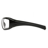 A sleek, black handheld magnifying tool with a streamlined handle and rectangular lens offers an elegant yet utilitarian design that pairs effortlessly with professional attire, all while ensuring enhanced eye protection through superior magnification.