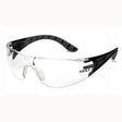 Pyramex Endeavor Plus H2X Anti-Fog Safety Glasses, offered by Pyramex Safety, showcase a modern design with black and gray arms, adjustable nose pads, and UVA/B/C protection for improved safety.