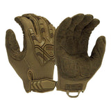 Introducing the Pyramex Heavy Duty Impact Operator Glove VGTG40, a set of six pairs from Pyramex Safety. These tactical gloves come in a sophisticated olive green and are expertly crafted with synthetic leather and reinforced stitching. The textured palms provide enhanced grip, while adjustable wrist straps ensure maximum comfort. Designed with durability in mind, these gloves also feature touchscreen compatibility, blending practicality with cutting-edge functionality.