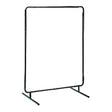 The RADNOR Tubular Framed Steel Portable Welding Screen Frame by Radnor is constructed from tubular steel with a rectangular frame and flat base supports. Its minimalistic, easy-to-assemble design features a sleek black finish against a plain white background, making it an ideal choice for those who appreciate simplicity and elegance in their space.