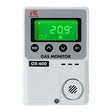 The RKI OX-600 Indoor Stand Alone Oxygen Monitor 72-100_ by RKI Instruments is a sophisticated oxygen monitor that includes a galvanic cell sensor and a digital display indicating an oxygen level of 20.9%. Designed specifically for indoor use, it features dedicated buttons for mode and settings adjustments, along with a white body enhanced by a green screen.