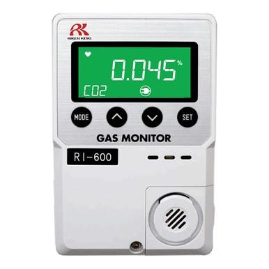 The RKI Instruments RKI RI-600 Indoor Stand Alone CO2 Monitor features a green screen displaying a carbon dioxide detection level of 0.045%. Ideal for enhancing indoor air quality, the device includes buttons labeled "Mode" and "Set," with the model number RI-600 clearly visible.