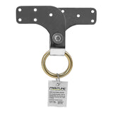 The Frontline Fall Protection Roof Wood Truss Anchor ROWT18 is a stainless steel safety anchor with multiple mounting holes, a central bolt, gold D-ring, and "FRONTLINE" tag—ideal for fall protection on roof wood trusses.