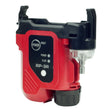 The RKI Instruments RP-3R Sample Drawing Pump is a red and black electronic device with indicator lights, a reset button, and a clear side component, designed for the GX-3R multi-gas detector.