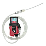 The RKI GX-3R with Pump Bundle by RKI Instruments features a digital display, control buttons, long transparent tube with metallic connectors and nozzle—ideal for confined space detection when used with a multi-gas monitor.