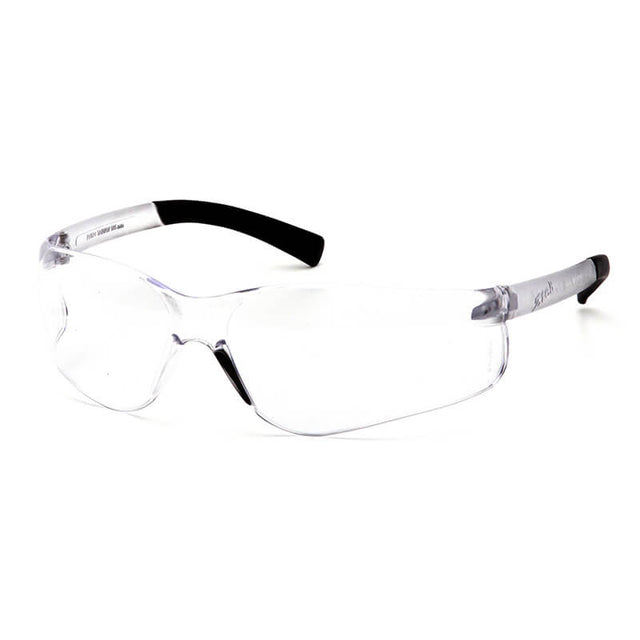 The Pyramex Ztek Reader Safety Glasses S25_0R 6/box by Pyramex Safety feature a sleek design with black temple tips and wraparound lenses that provide comprehensive eye protection. The scratch-resistant lenses enhance durability and offer UVA/B/C protection for optimal safety.