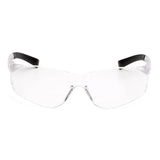 Pyramex Safety Ztek Reader Safety Glasses S25_0R feature scratch-resistant, transparent lenses with UV protection and black arms. Pack of 6. Shown facing forward on a white background.