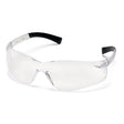 Introducing the Pyramex Ztek Safety Glasses S2510S by Pyramex Safety, available in a convenient box of 12. These safety glasses feature clear lenses with black temple tips and wraparound lenses that ensure full eye coverage along with UV protection. Engineered for effective eye protection in various environments, they also offer enhanced scratch resistance for increased durability.