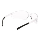 Pyramex Ztek Safety Glasses S2510S by Pyramex Safety feature clear lenses and black-tipped arms for comfort and protection. The transparent design ensures visibility and complies with ANSI Z87.1 standards. Sold 12 per box.