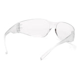 Pyramex Safety Intruder Anti-fog Safety Glasses S41_0ST feature a clear wraparound polycarbonate lens and curved arms for impact protection. Displayed on a white background. Packaged 12 per box.
