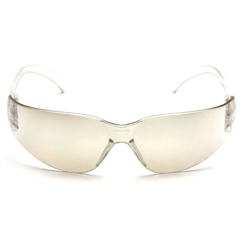 Pyramex Safety Intruder Anti-fog Safety Glasses S41_0ST feature clear frames and slightly tinted, wraparound lenses, shown facing forward on a white background. Sold as a box of 12.