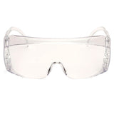Pyramex Safety Jumbo Solo S510SJ clear lens glasses (12/box) shown from the front, featuring a wraparound design and side protection against a white background.