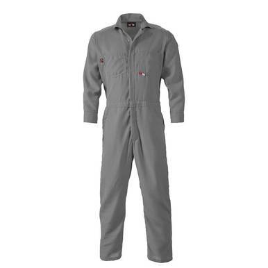 Introducing the Saf-Tech Indura 9 oz FR Grey Contractor Coverall CJS1680, featuring long sleeves and a full-length front zipper. This durable coverall is equipped with two chest pockets and two side pockets. Designed as flame-resistant workwear, it’s perfect for handling tasks in hazardous environments.