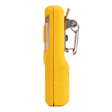 The WatchGas SST1 Serviceable CH4S Gas Detector SST1-MM is a yellow handheld device with a clear window and metallic clip, featuring a solid polymer sensor for reliable gas detection.