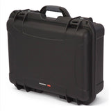 The WatchGas Docking Station with Hard Case SST-DOCK-KIT, in black with handle and secure latches, stands upright on a white background. The NANUK logo appears near the bottom. Ideal for gas detection device calibration in fleet management.