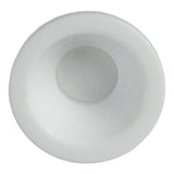 White, round, shallow dish or bowl viewed from above, featuring a smooth surface and a slightly raised rim around a central indentation—perfect for organizing WatchGas SST1 External Filters for Fine Particles and other small WatchGas gas monitor sensor protection components.