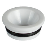 Here’s a revised version using your product data: White plastic funnel-shaped insert with a flat rim and a black O-ring around its base, designed as the WatchGas SST1 External Filter for Fine Particles, an accessory by WatchGas for external filters or gas monitor sensor protection, isolated on a white background.