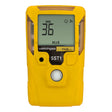 A yellow handheld WatchGas SST1E 3 Year H2S Gas Detector (MINI) SST1E-H-36, designed as a maintenance-free hydrogen sulfide detector, displays "36 MM" and "H2S" on its screen, with "watchgas" and "SST1" labels below. The device features a gray button and a window for sensor detection.