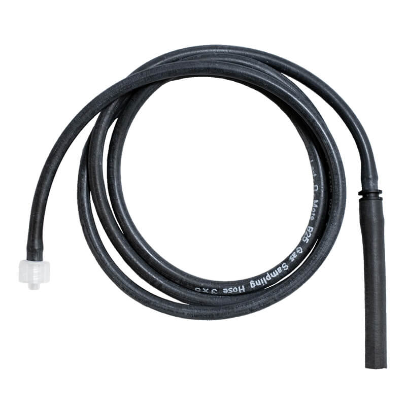 A WatchGas SST Reducer Set (SST-7SOL-Reducer-Set) featuring a black rubber hose coiled in a circle, with a connector on one end and a tapered nozzle on the other end.
