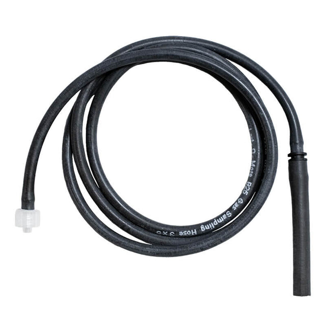 A WatchGas SST Reducer Set (SST-7SOL-Reducer-Set) featuring a black rubber hose coiled in a circle, with a connector on one end and a tapered nozzle on the other end.