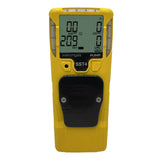 The WatchGas SST4-PUMP 4-Gas Detector by WatchGas is a yellow handheld device with a digital screen that detects H₂S, CO, O₂, and LEL. It features front buttons and a black panel for simple operation.