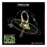 The Frontline MEGA Swivel 5k Steel Anchor STM585K by Frontline Fall Production rotates 360° horizontally and 180° vertically. Features revolutionary swivel ring design, durable steel construction, and reliable performance.