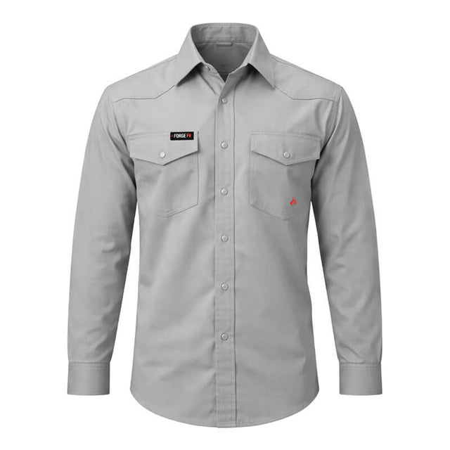 Forge FR Snap Front Grey Work Shirt Forge FR Snap Front Grey Work Shirt