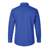 The ForgeFR Forge FR Solid Shirt MFRSLD-002 is a royal blue, long-sleeve FR shirt with button cuffs, a classic collar, and no visible patterns—perfect flame-resistant gear for safety-focused workplaces.